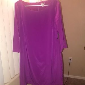 Purple midi dress